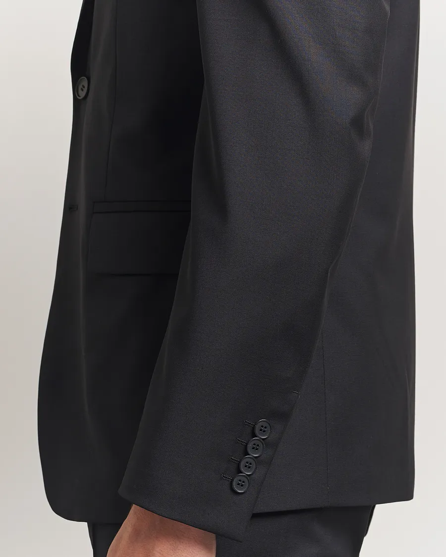 Slim Wool Blazer Black